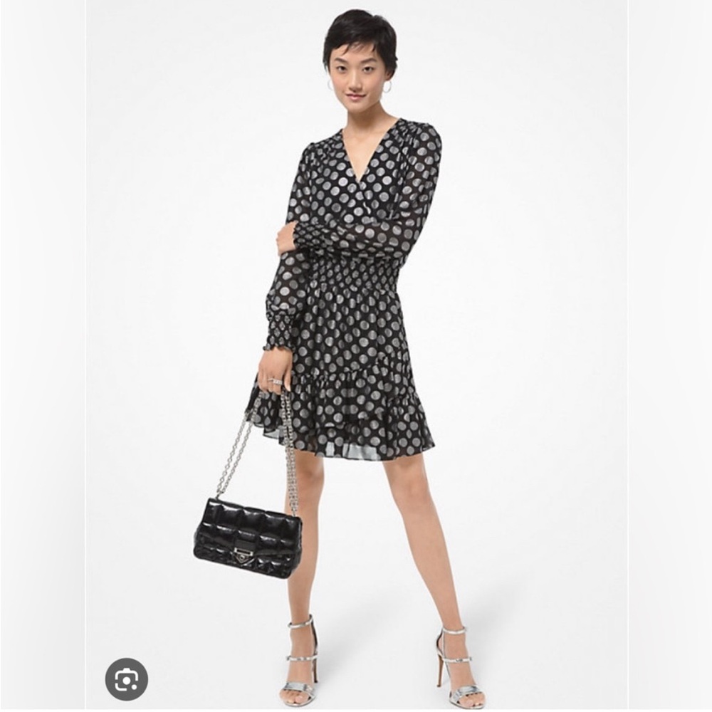 Michael Kors Polka Dot Black Dress